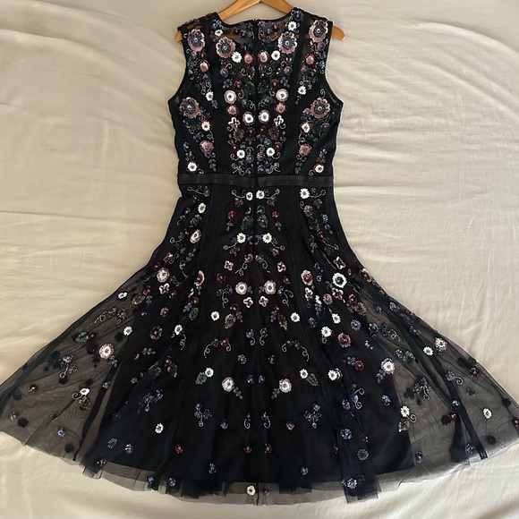 Needle & Thread Black and Pink Embellished Midi Dress - Picture 4 of 10